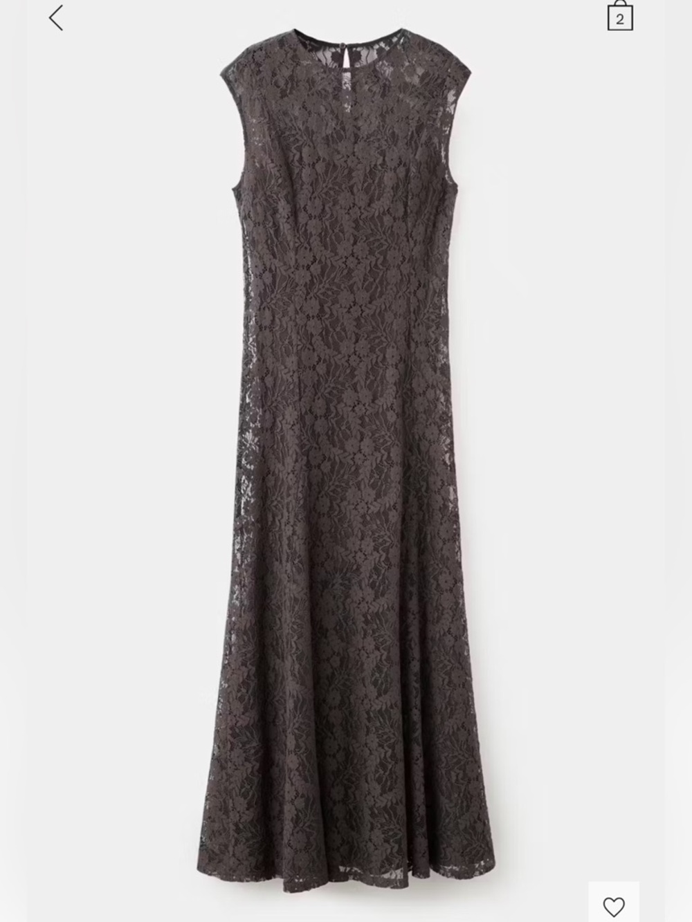 Mango Dark Brown Lace Maxi Skirt